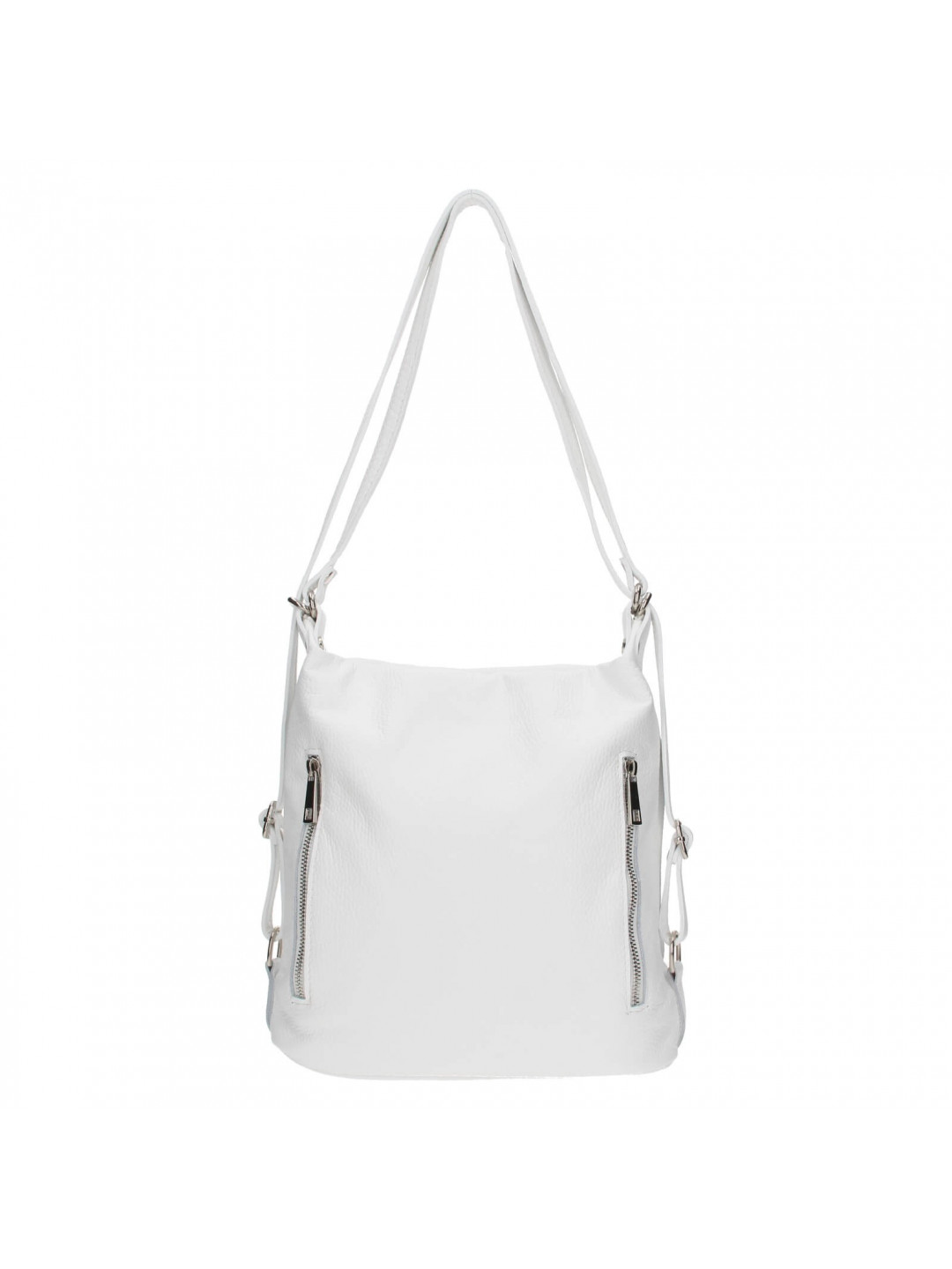 Dámská kožená batůžko kabelka Italia Maura – bílá